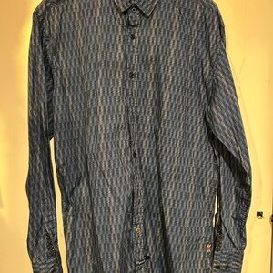 English Laundry Navy Checkered Button Down Shirt